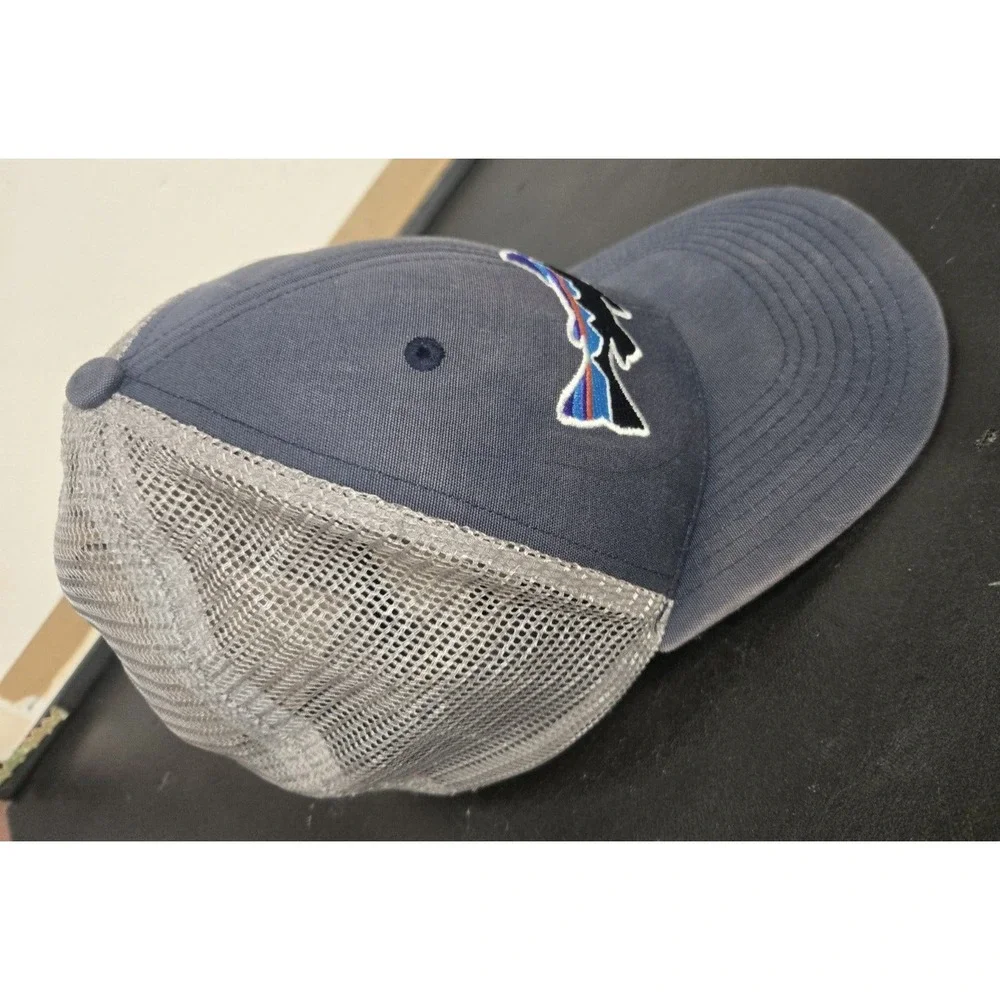 Patagonia Hat Cap Snapback Fitz Roy Fish Trout Logo Blue One Size Trucker